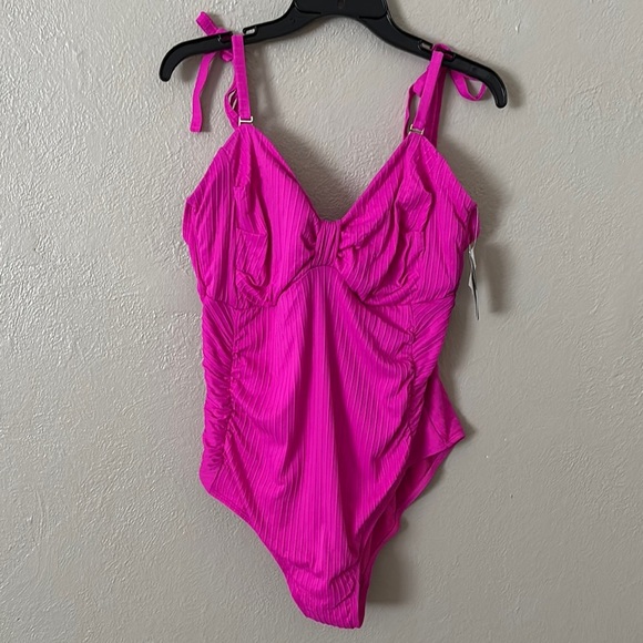 Plus Size Women’s Ibiza One Piece Swimsuit, Pink, 3X - Picture 1 of 9